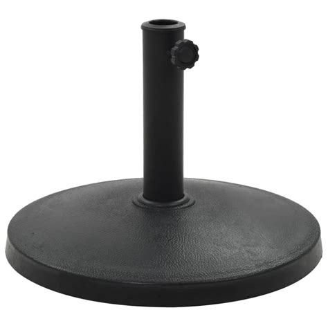 Vidaxl Socle rond de parasol Polyrésine 10 kg Noir Accessoires pour