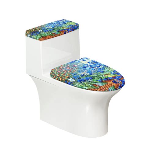 Suhoaziia Van Gogh Irises In The Garden Repro Flower Toilet Seat And