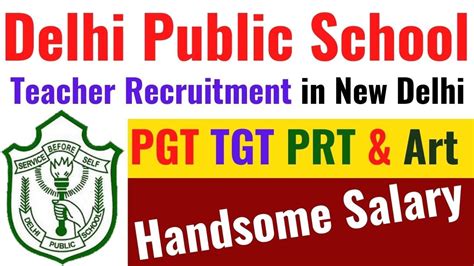 Delhi Public School Teacher Recruitment In New Delhi Pgt Tgt