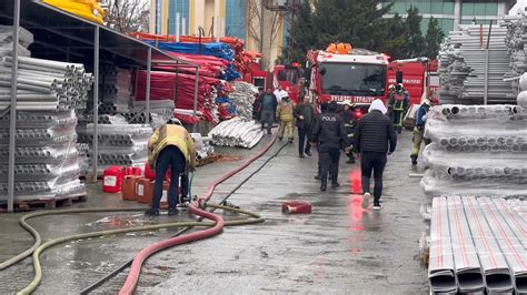 İstanbulda plastik üretim ve depolama imalathanesinde yangın