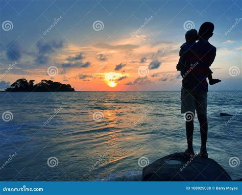 Sunset At Bureh Beach Sierra Leone Editorial Stock Photo Image Of