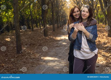 Portrait Of Girlfriends Outdoors Stock Image Image Of Face Beauty 60853849