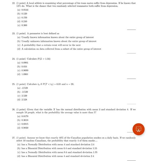 Solved 22 1 Point A Local Athlete Is Examining What Chegg