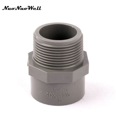 1pcs Nuonuowell Pvc 1 14 40mm Male Thread Hose Connector Garden Irrigation Watering System