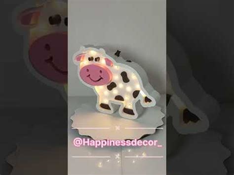 Нічник Корівка, детский ночник на батарейках - YouTube