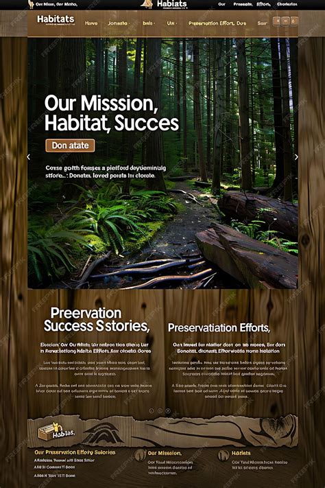 Habitat Preservation With Scroll Triggered Animation Effect Wild