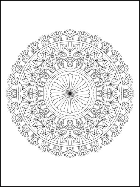 Page De Coloriage De Mandala De Fleur Int Rieur De Kdp De Livre De