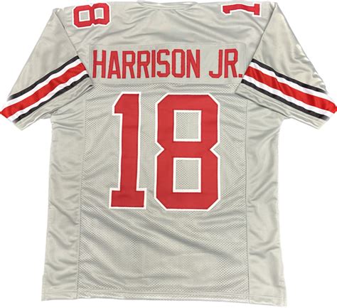 Marvin Harrison Jr 18 Jersey Grey The Official Harrison Collection