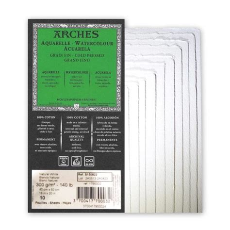 Arches Watercolour Cold Pressed Deckle Edges Pack Of Sheets