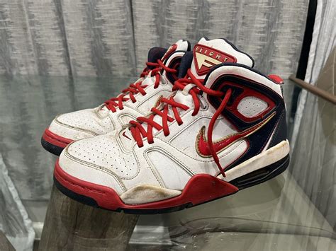 Nike Air Flight Falcon Olympics White Navy Sport Red Gem