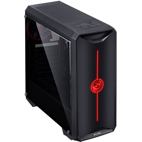 Gabinete Gamer PCyes Nova Mid Tower 1 Fan Lateral de Acrílico