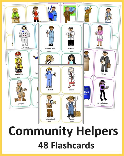 Free Printable Community Helpers Flashcards Pdf