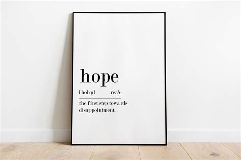 Hope Definition Printable Wall Art Hope Print Hope Printable Hope