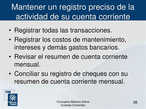 Ppt Conceptos B Sicos Sobre Cuentas Corrientes Powerpoint