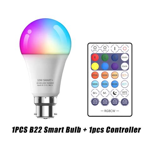 B E Wifi Smart Led Light Bulb Lamp W Rgb Remote App Control Alexa