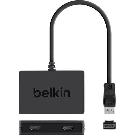 Belkin Dual View Displayport To 2x HDMI Adapter Dongle DisplayPort