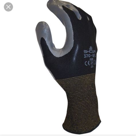 Showa Atlas Black Nitrile Tough Gloves M Furniture Home Living