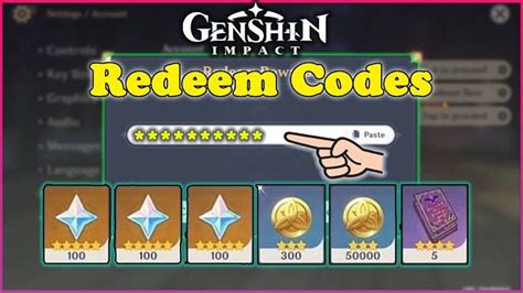 Genshin Impact Redeem Codes New Codes Genshin Impact Working