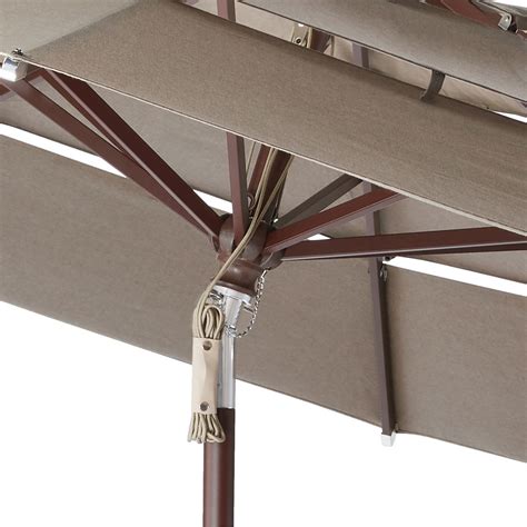 Activa ProShade 11ft 3 3m Wood Look Aluminium Market Umbrella In Cast