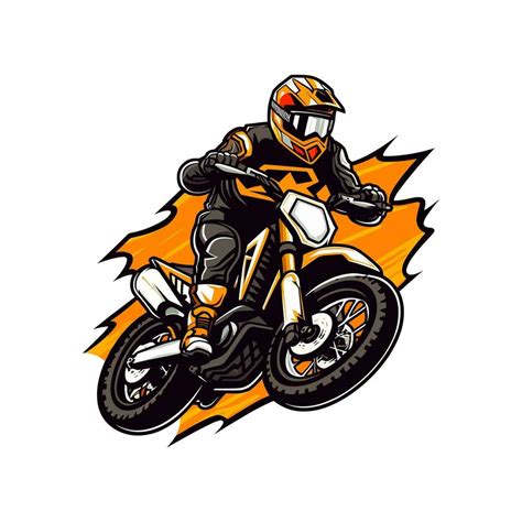 Motocross logo riders in motor vector clip art illustration 25919309 ...