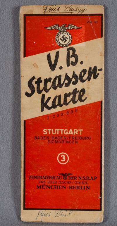 Sold Archive Area Wwii Nsdap German Street Map Stuttgart