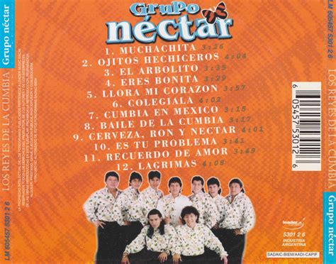 Car Tula Trasera De Grupo Nectar Los Reyes De La Cumbia Portada