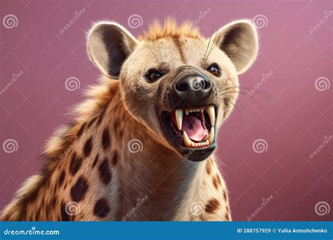 Portrait of an Angry Hyena. Stock Illustration - Illustration of ...