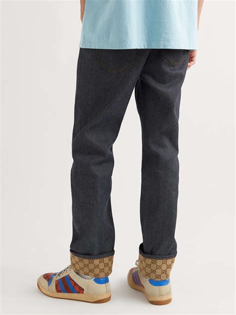 GUCCI Straight-Leg Logo-Jacquard Jeans for Men | MR PORTER