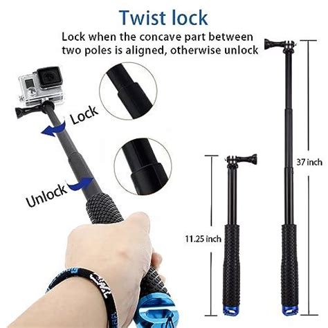 Vvhooy Selfie Stick Extendable Inch Handheld Aluminum