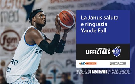 La Janus Saluta E Ringrazia Yande Fall Janus Basket Fabriano