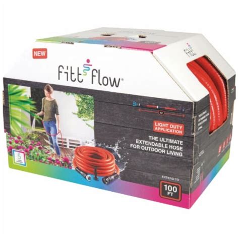 Fitt Flow In X Ft Red Expandable Hose Twist Nozzle Ffx