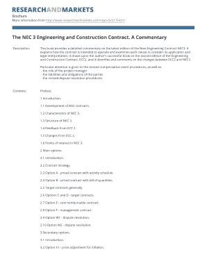 Fillable Online The NEC 3 Engineering And Construction Contract Fax