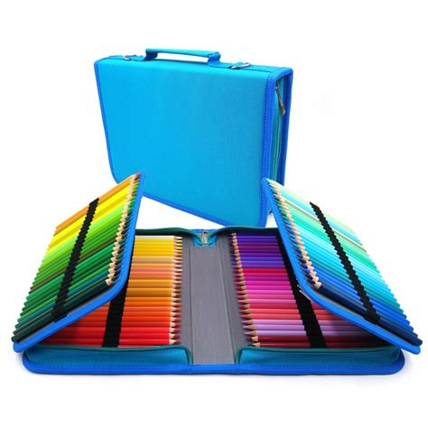 Artists 150 Colors Colored Pencil Set 150 Holes Case Holder Lapis De