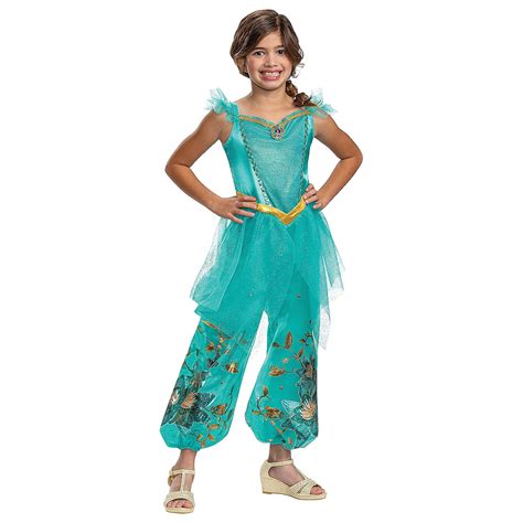 Disguise Girls Aladdin Deluxe Princess Jasmine Jumpsuit Costume Size