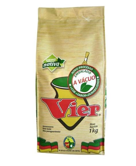 Erva Mate Chimarrão VIER NATIVA NOBRE VÁCUO S glúten 1Kg Mate in Box