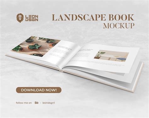 Free Landscape Book Mockup