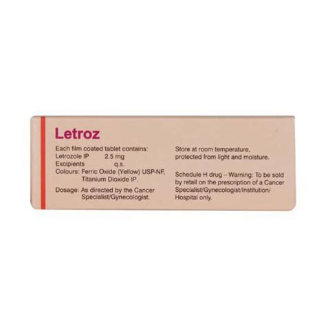 Letroz Mg Tablet Letrozole Mg Tablets For Hospital Packaging