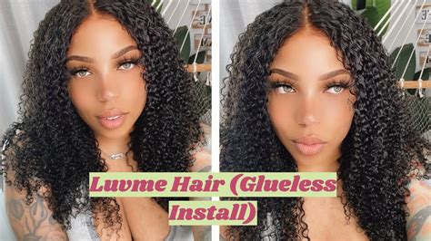 Luvme Hair Afro Curly Glueless Wig Install Undetectable Invisible Hd Lace Youtube