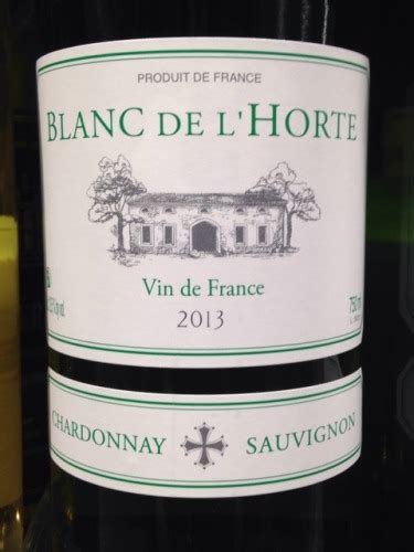 Château de l Horte Blanc de l Horte Sauvignon Chardonnay Vivino US