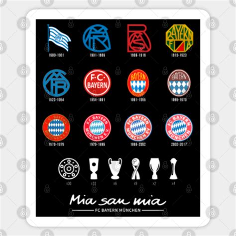 FC Bayern Logo History - Fc Bayern Logo History - Sticker | TeePublic