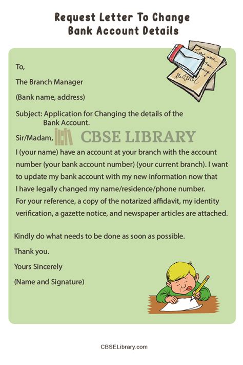 Request Letter To Change Bank Account Details Letter To Inform Change