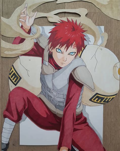 Gaara Um Shinobi De Sunagakure O Shukaku Foi Selado Em Seu Corpo No