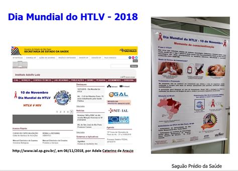 10 De Novembro Dia Mundial Do Htlv Vírus Linfotrópico De Células T