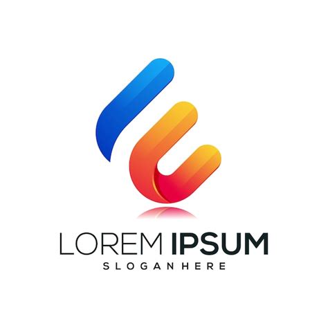 Letra E Nuevo Cono De Logotipo Vector Premium