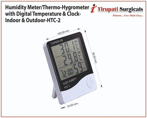 Humidity Meter Thermo Hygrometer With Digital Temperature Clock