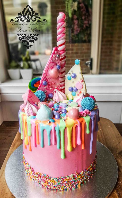 Drip Cake Rainbow Fully Loaded Drip Cake By Tina Ayer Melbourne