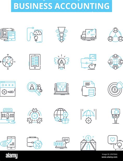 Business Accounting Vector Line Icons Set Accounting Business