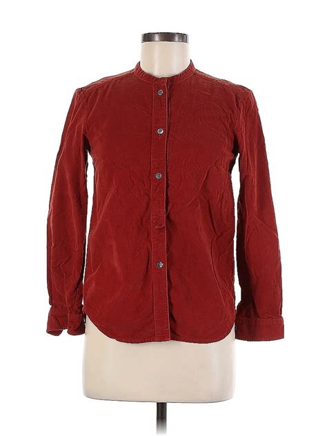 Toast Cotton Burgundy Red Long Sleeve Top Size Off Thredup