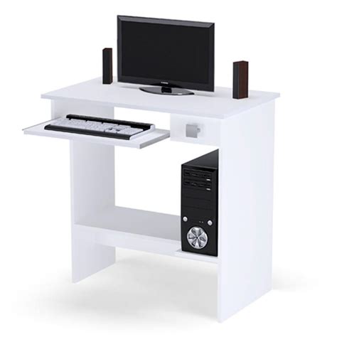 Mesa Para Computador Ajl Móveis Cor Branco