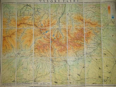 1938starožitná Turistická Barevná Mapa Vysoké Tatry Aukro